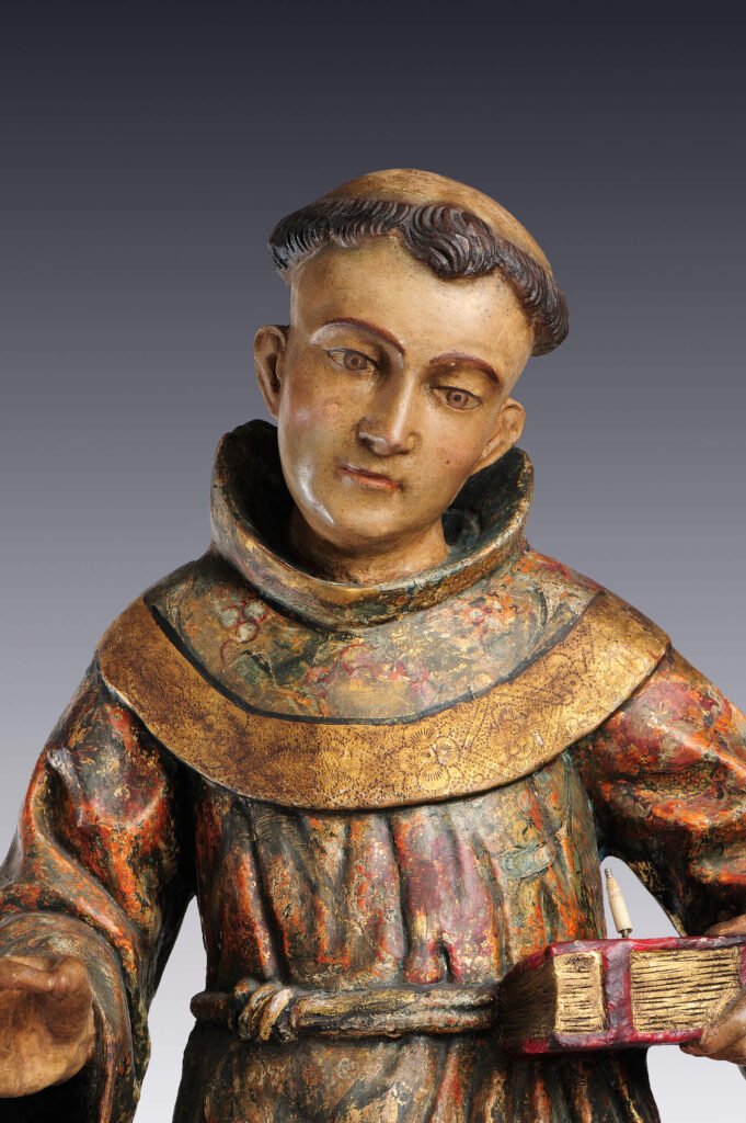 Anónimo San Antonio de Padua coleccion de arte virreinal Siglo XIX Museo Amparo Puebla