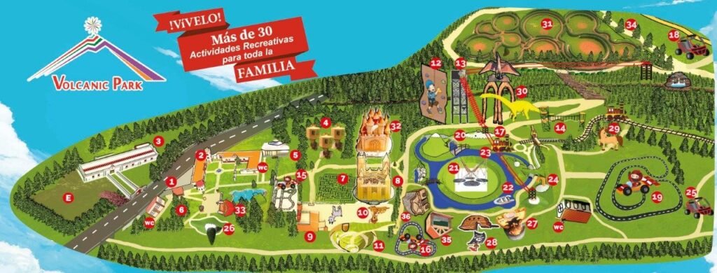 mapa volcanic Park