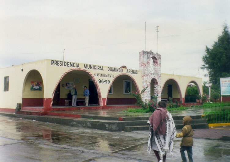 Fachada de la Presidencia Municipal de Domingo Arenas, Pue