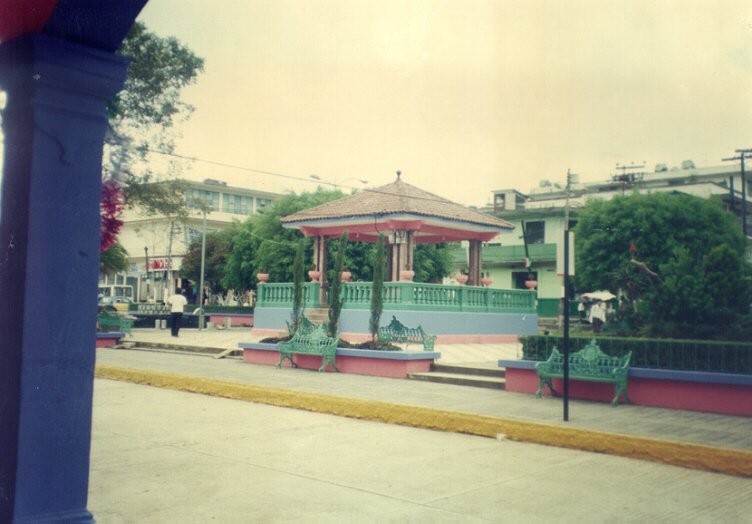 Vista del Parque Central, municipio Juan Galindo, Pue.
