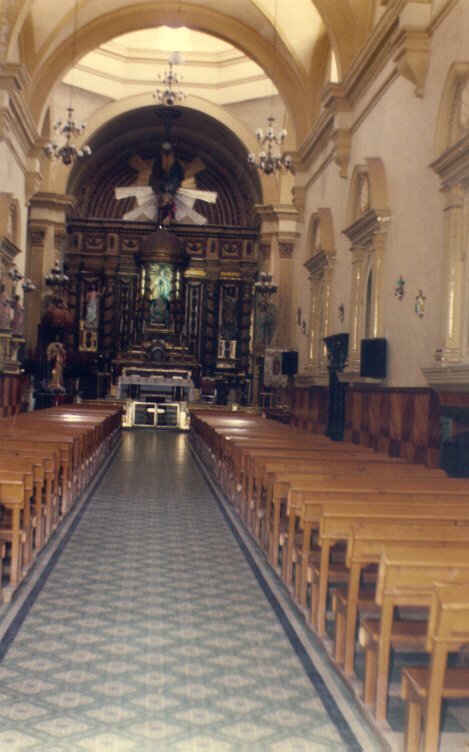 Vista Interior de la Iglesia Principal de Zacatlán, Pue