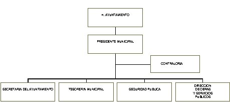 Organigrama de la administración municipal