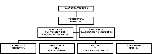 Organigrama de la administración municipal