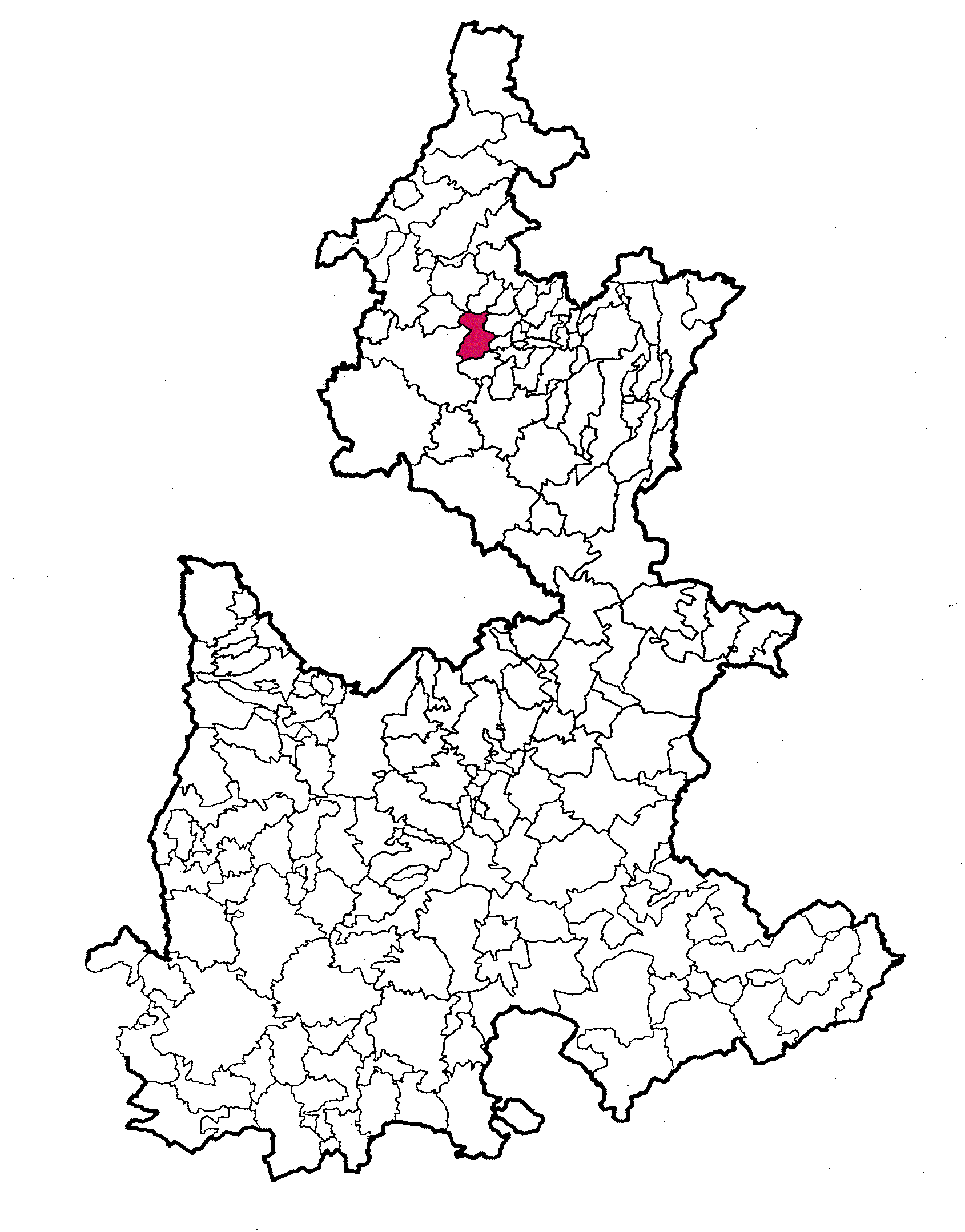 Mapa de localización de Ahuacatlán
