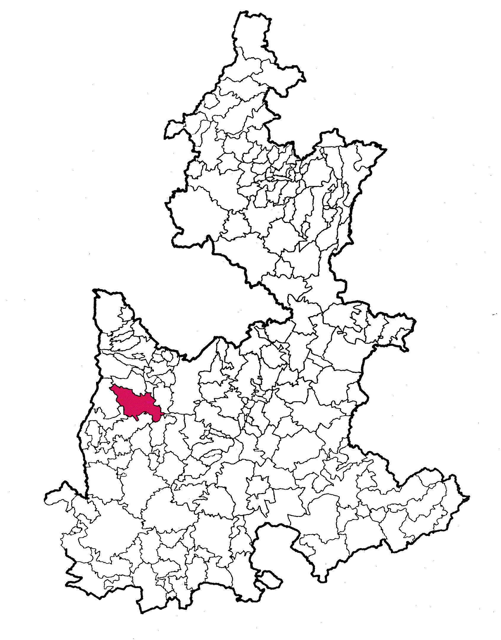 Mapa de ubicación de Atlixco