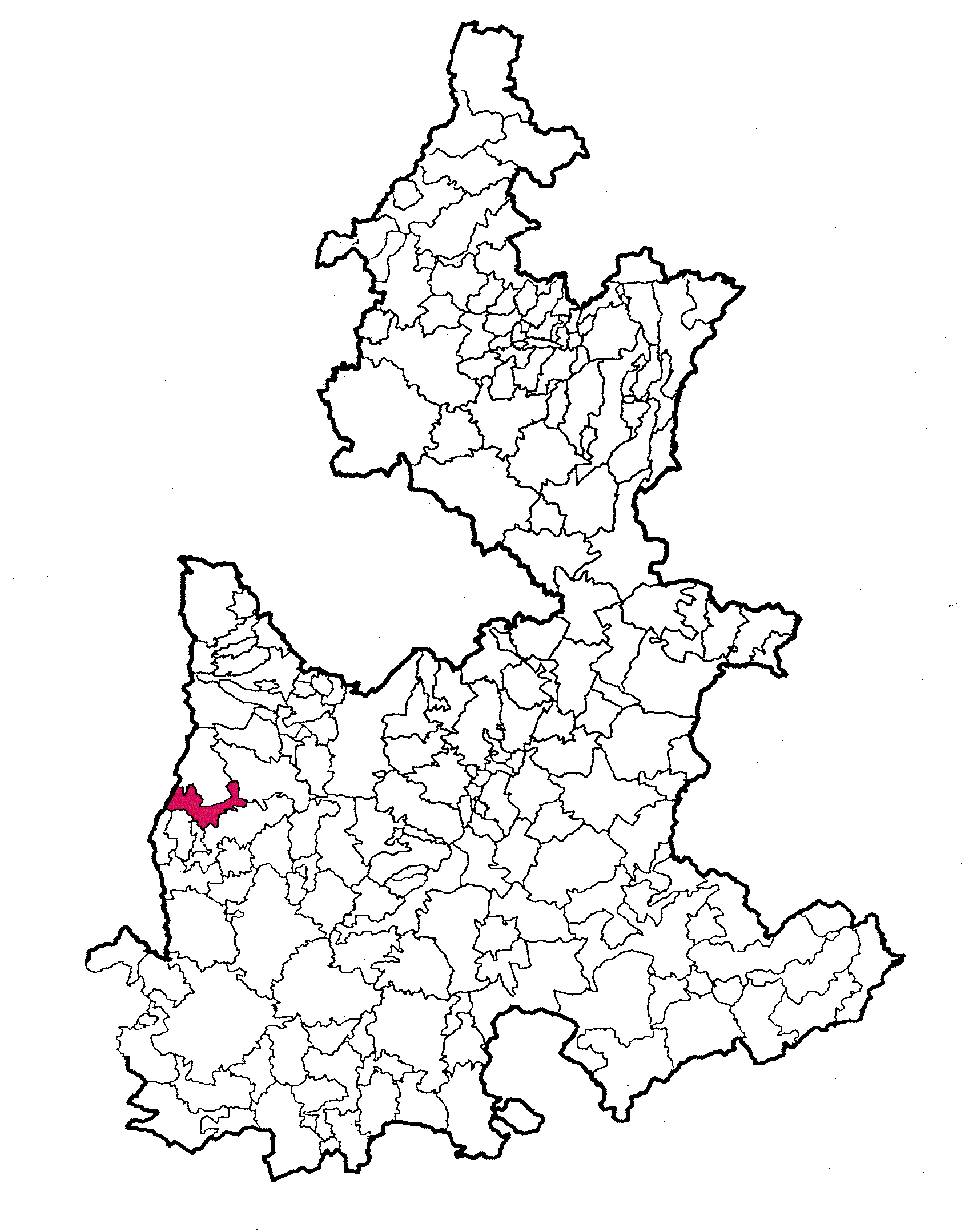Mapa del municipio de Atzitzihuacán, Puebla