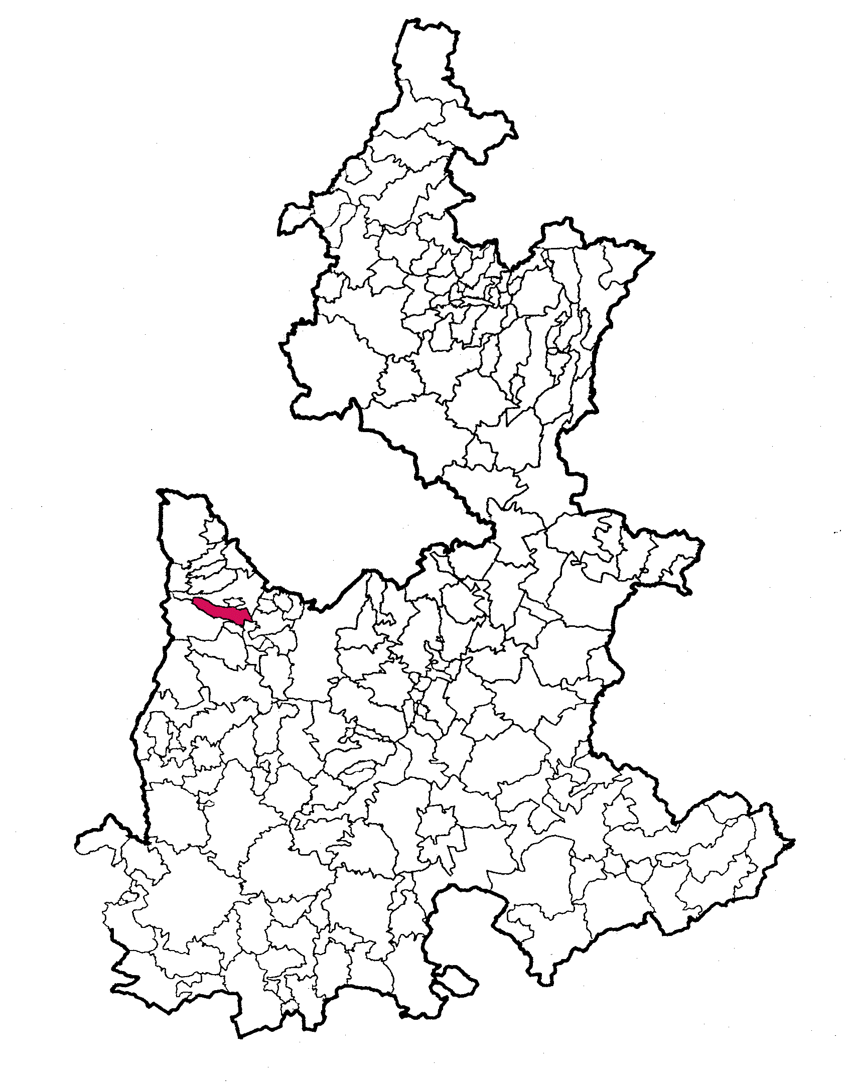Mapa del municipio de Calpan