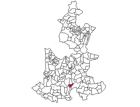 Mapa del municipio de Coyotepec, Puebla