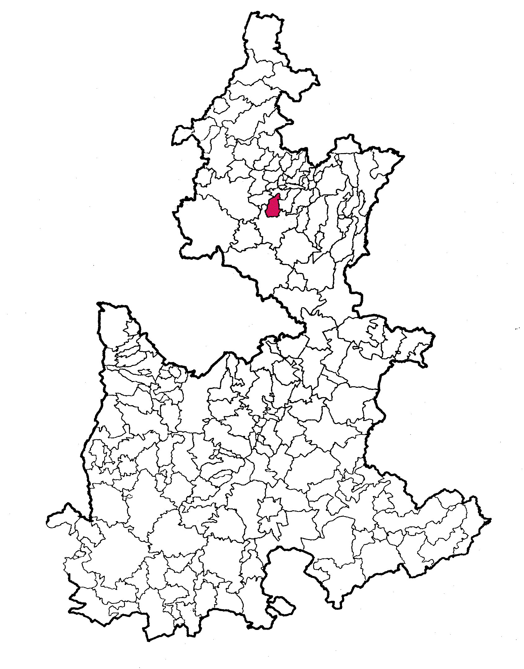 Mapa del municipio de Cuautempan, Puebla