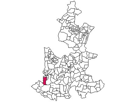Mapa de ubicación del municipio de Chietla
