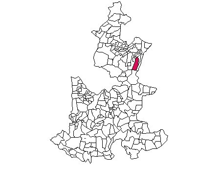 Mapa de ubicación de Chignautla en Puebla