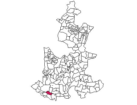 Mapa del municipio de Chila de la Sal, Puebla